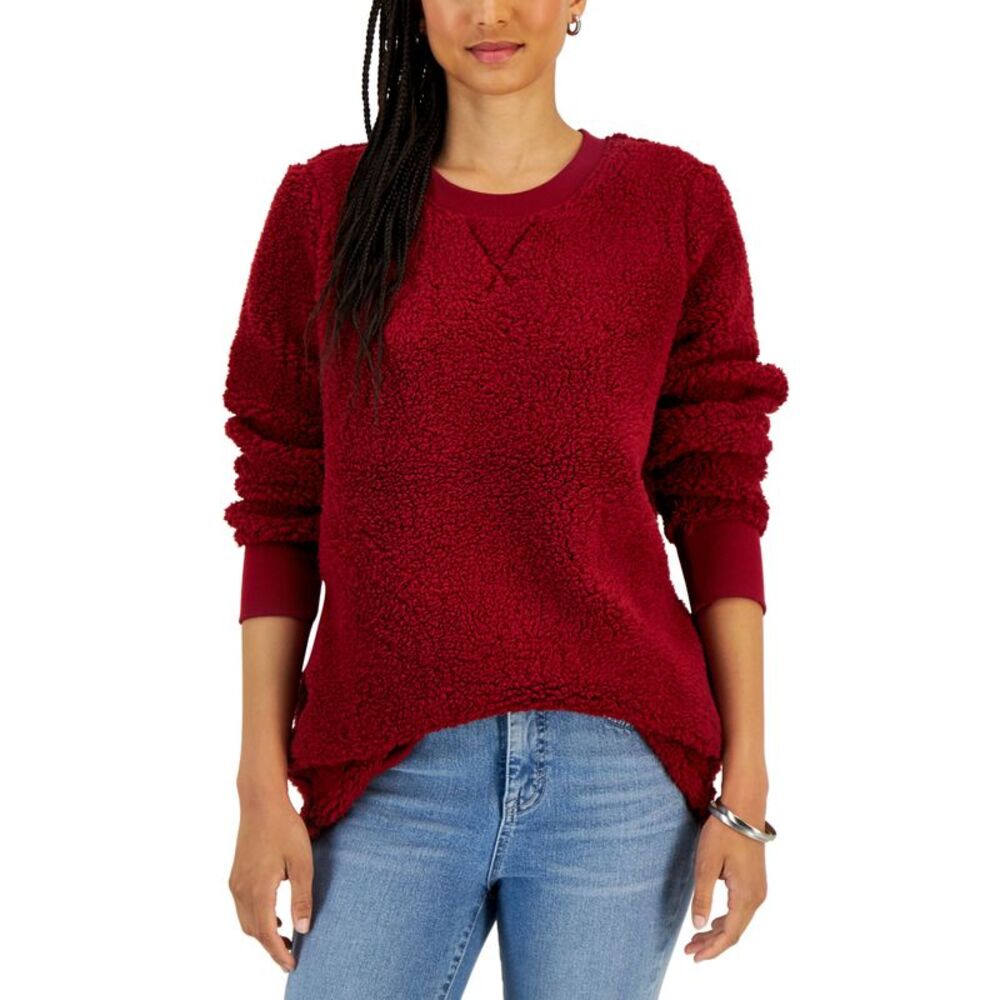 Style & Co Womens Sherpa Tunic